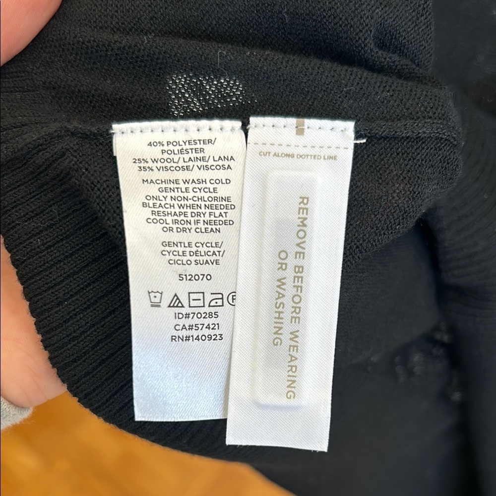NWT | LOFT Black Button Lightweight Sweater | Size XS - Picture 4 of 4